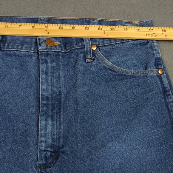 Wrangler Jeans Men's 36x38 Fits 34x36 Blue 13MWZ Cowboy Cut Western Cowboy Rodeo - Picture 7 of 11